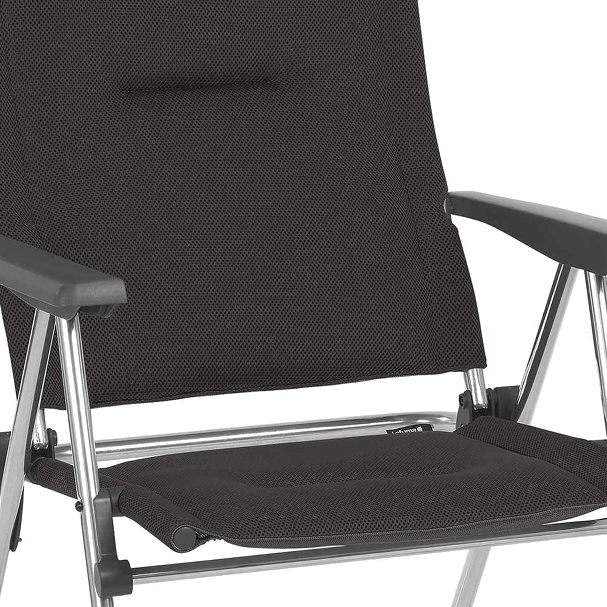 Lafuma Alu Cham Padded Foldable Sling Reclining Armchair, Acier (Open Box) - VMInnovations