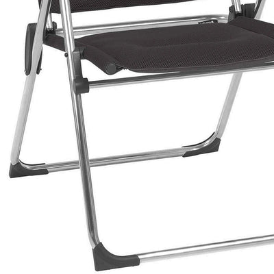 Lafuma Alu Cham Padded Foldable Sling Reclining Armchair, Acier (Open Box) - VMInnovations