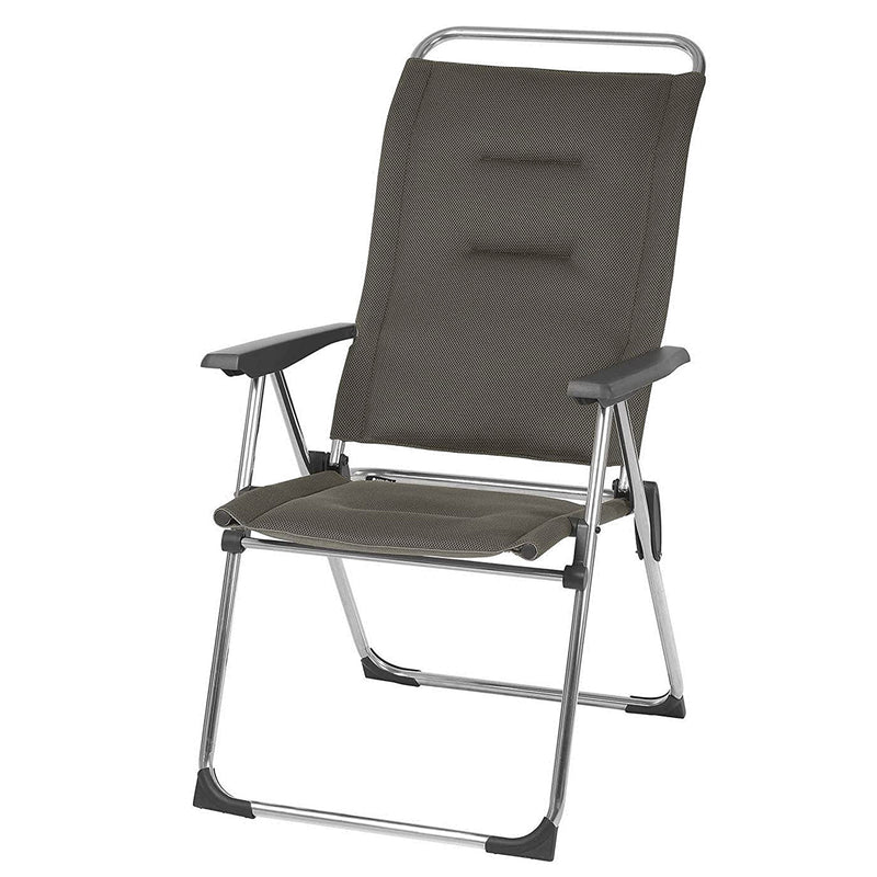 Lafuma Alu Cham Padded Foldable Camping Sling Reclining Armchair, Taupe (Used)