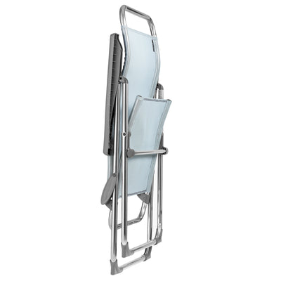 Lafuma Alu Cham Adjustable 5 Position Folding Armchair, Ciel Sky Blue (Used) - VMInnovations