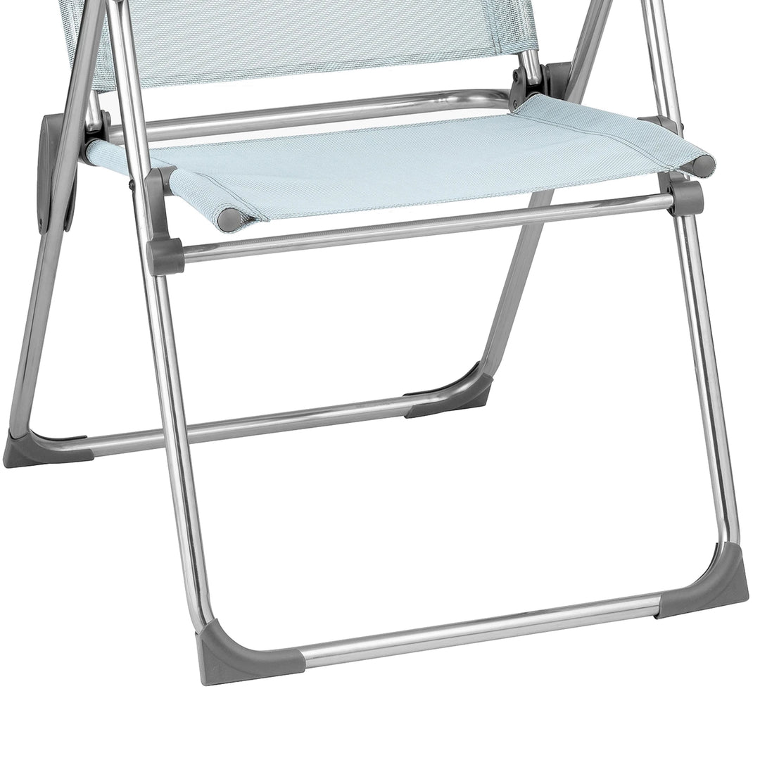 Lafuma Alu Cham Adjustable 5 Position Folding Armchair, Ciel Sky Blue (Open Box)
