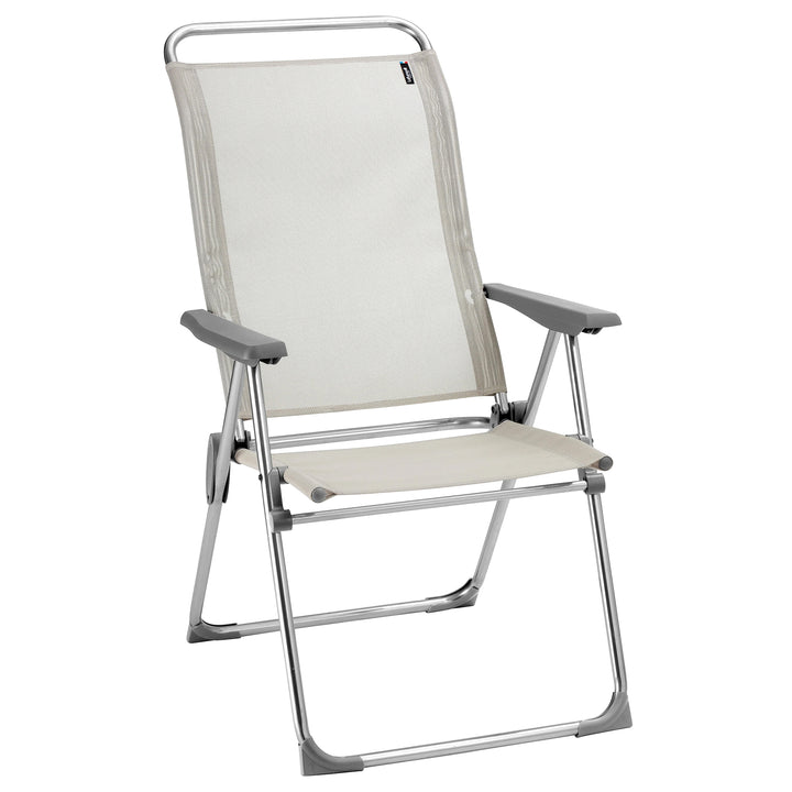 Lafuma Alu Cham 5 Seating Position Folding Outdoor Armchair, Rye (Open Box) - VMInnovations