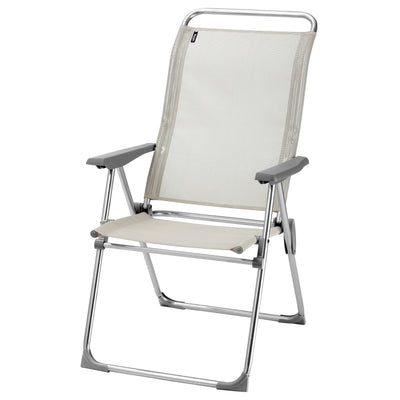 Lafuma Alu Cham 5 Seating Position Folding Outdoor Armchair, Rye (Open Box) - VMInnovations