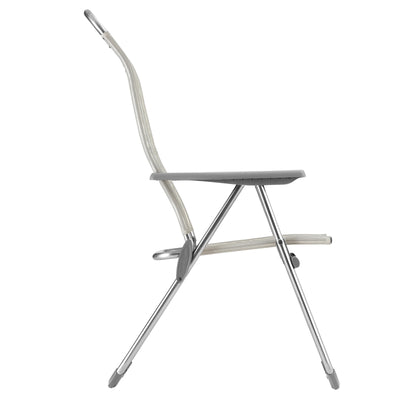 Lafuma Alu Cham 5 Seating Position Folding Outdoor Armchair, Rye (Open Box) - VMInnovations