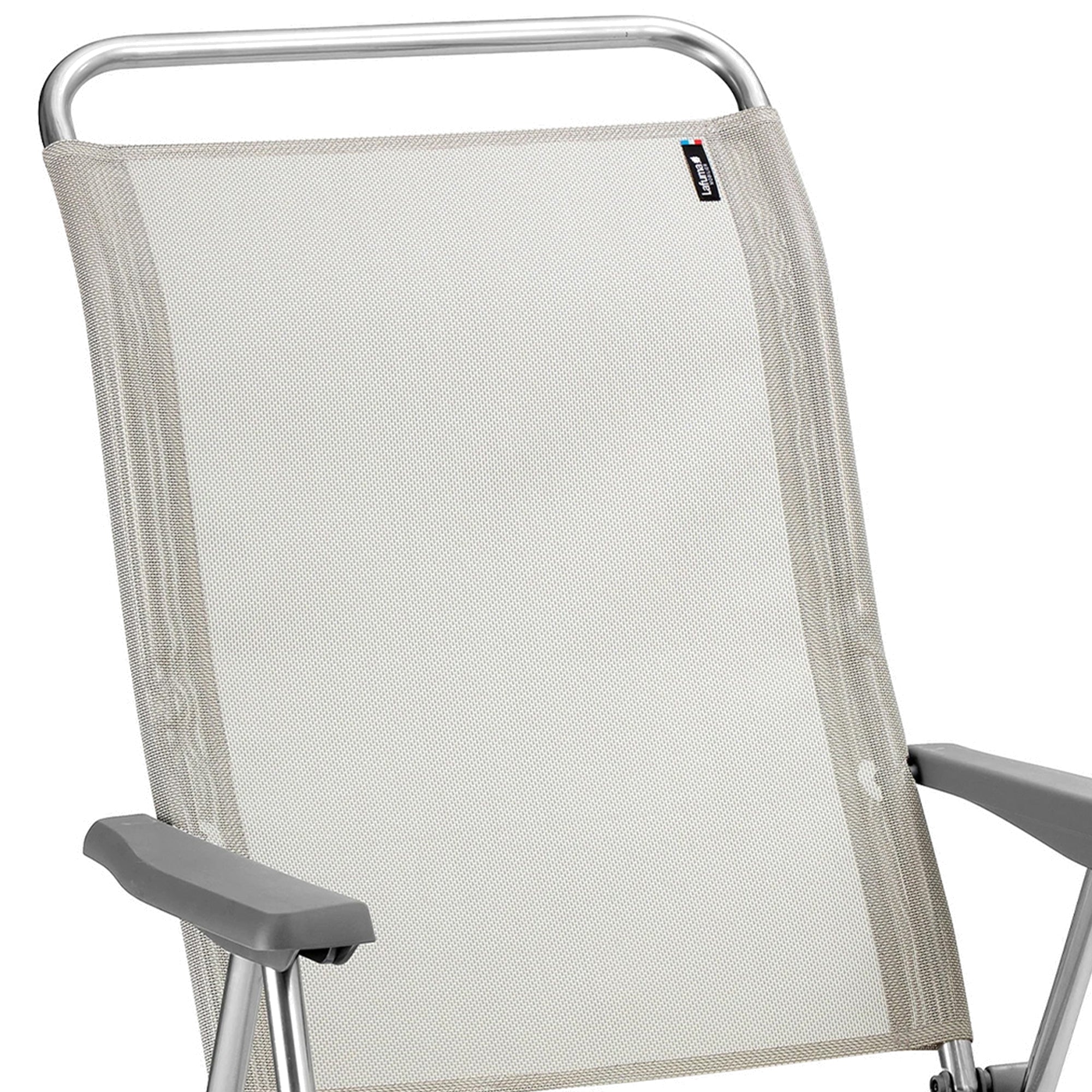 Lafuma Alu Cham 5 Seating Position Folding Outdoor Armchair, Rye (Open Box) - VMInnovations