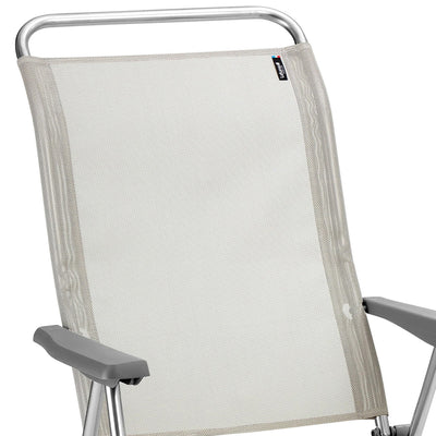 Lafuma Alu Cham 5 Seating Position Folding Outdoor Armchair, Rye (Open Box) - VMInnovations