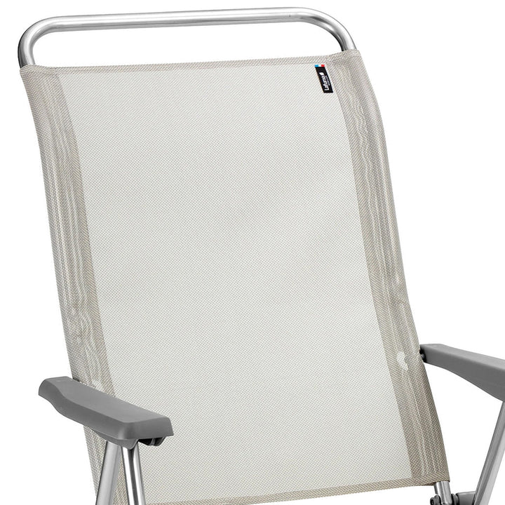 Lafuma Alu Cham 5 Seating Position Folding Outdoor Armchair, Rye (Open Box) - VMInnovations