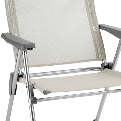 Lafuma Alu Cham Adjustable 5 Seating Position Folding Outdoor Armchair, Rye