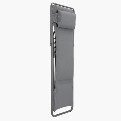 Maxi Transat Foam Padded Ultra Compact Foldable Sling Chair, Silver (Open Box) - VMInnovations