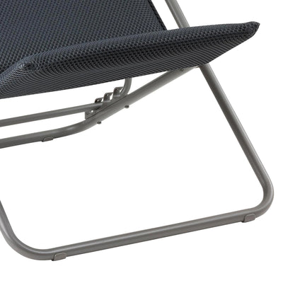 Lafuma Maxi Transat Padded Ultra Compact Foldable Sling Chair,Gray (Open Box) - VMInnovations