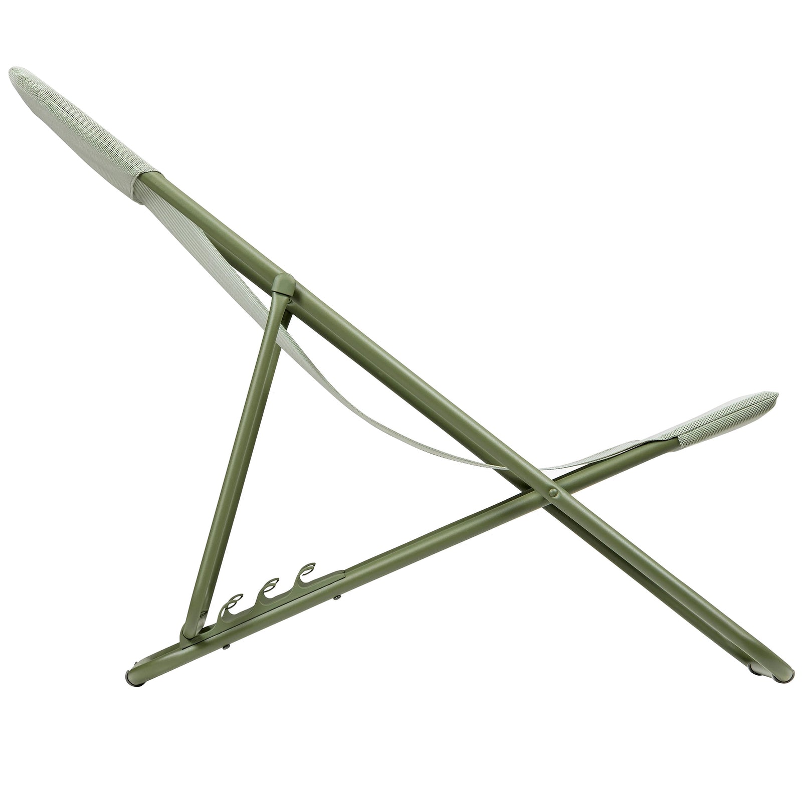 Lafuma Maxi Transat Colorblock Foldable Reclining Sling Deck Chair, Moss(2 Pack) - VMInnovations