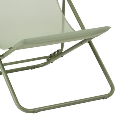 Lafuma Maxi Transat Colorblock Foldable Reclining Sling Deck Chair, Moss(2 Pack) - VMInnovations