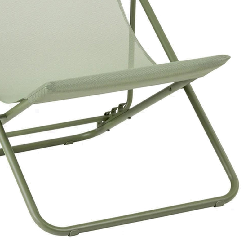 Lafuma Maxi Transat Colorblock Reclining Sling Deck Chair, Moss(2 Pack) (Used)