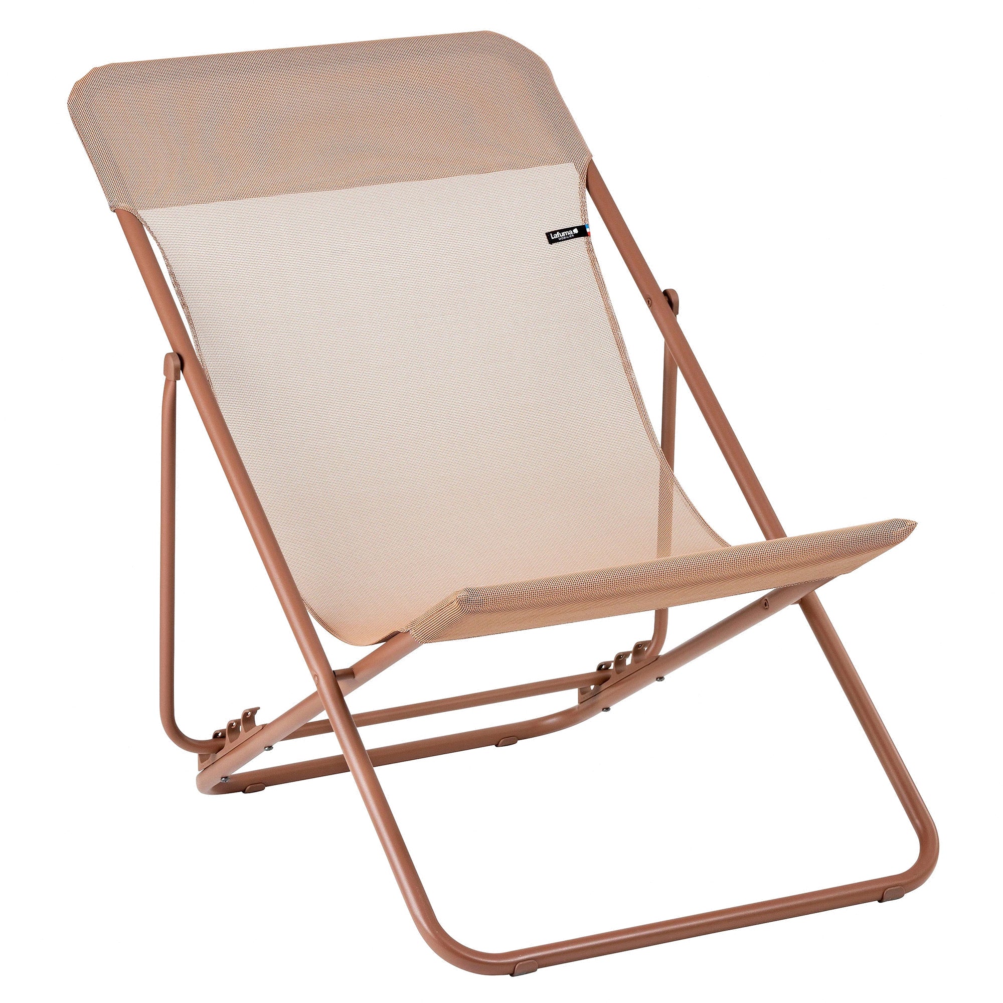 Lafuma Maxi Transat Colorblock Foldable Reclining Chair, Canyon (2 Pack) (Used) - VMInnovations