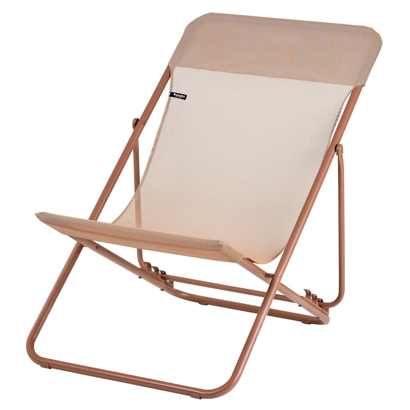 Lafuma Maxi Transat Colorblock Foldable Reclining Chair, Canyon (2 Pack) (Used)