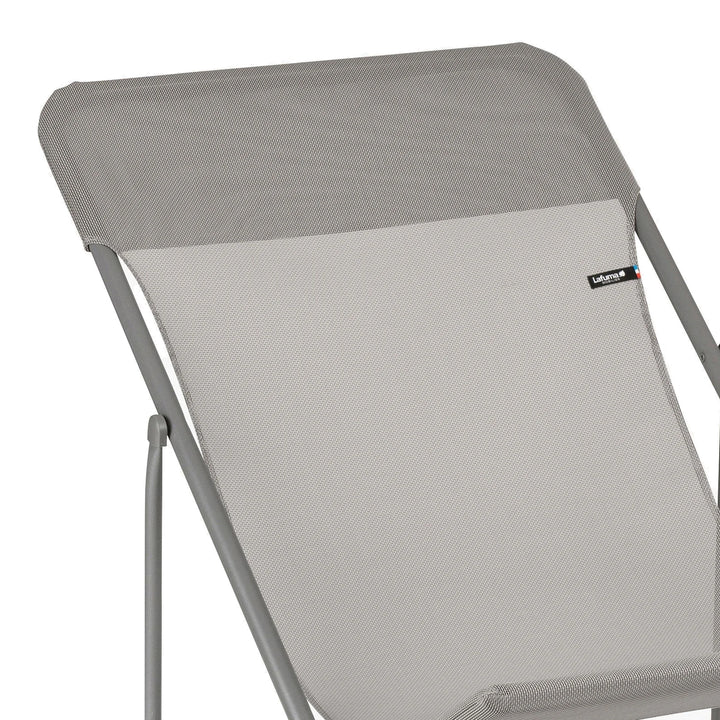 Lafuma Maxi Colorblock Foldable Reclining Sling Chair, Gray(2 Pack) (Open Box) - VMInnovations