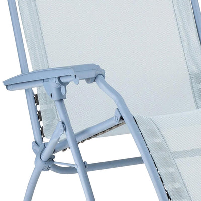 Lafuma R Clip Reclining Zero Gravity Relaxation Patio Chair, Ciel Blue (Used)