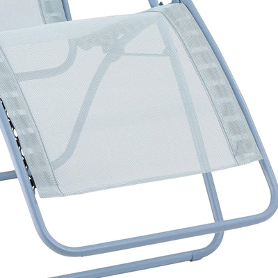Lafuma R Clip Reclining Zero Gravity Relaxation Patio Chair, Ciel Blue(Open Box)
