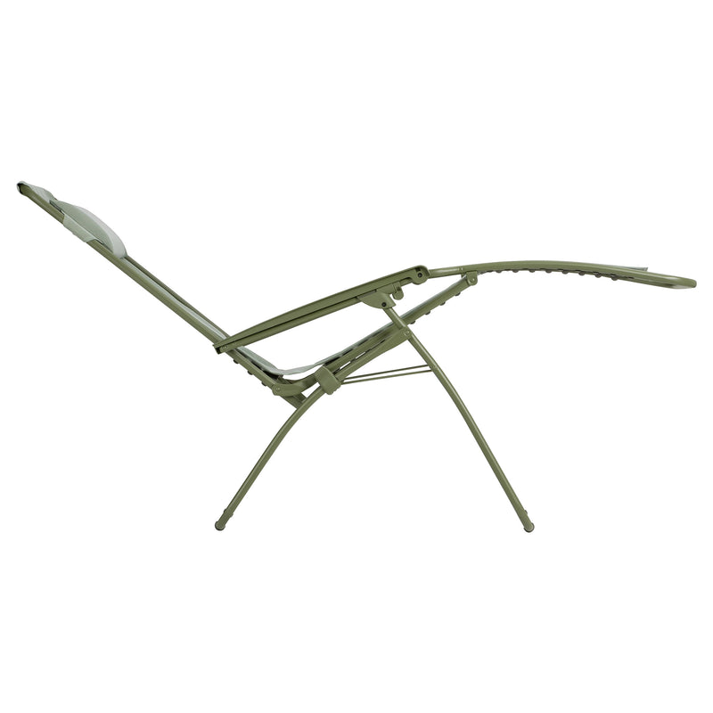 Lafuma R Clip Reclining Foldable Zero Gravity Relaxation Patio Chair, Moss Green