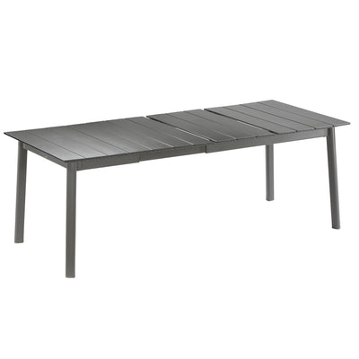 Lafuma ORON Extendable 6-8 Person Outdoor Aluminum Garden Dining Table, Titanium - VMInnovations