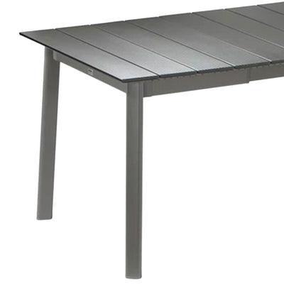Lafuma ORON Extendable 10 Person Outdoor Aluminum Garden Dining Table, Titanium