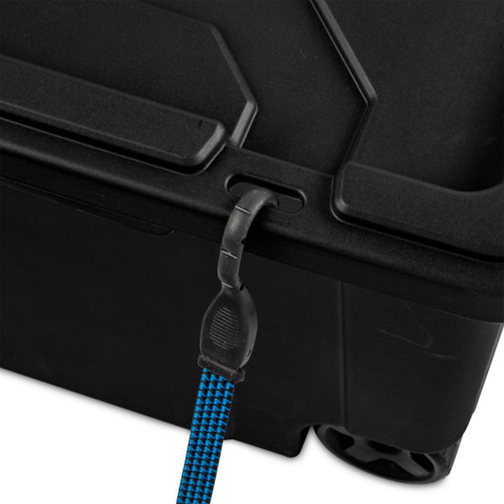 Sterilite Heavy Duty 40 Gallon Wheeled Industrial Storage Tote, Black (8 Pack)
