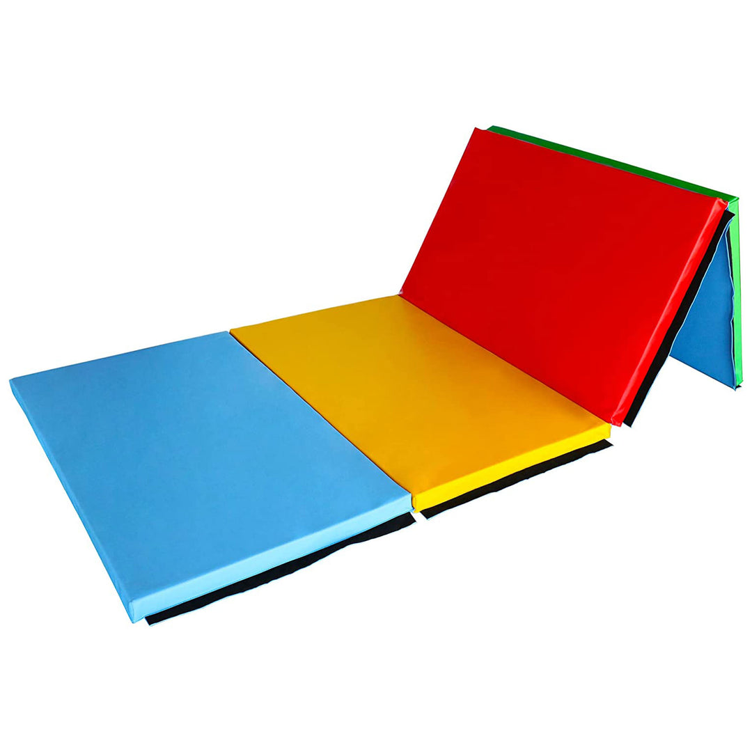 BalanceFrom Fitness 120 x 48" All Purpose Folding Gymnastics Mat, Multi (Used) - VMInnovations