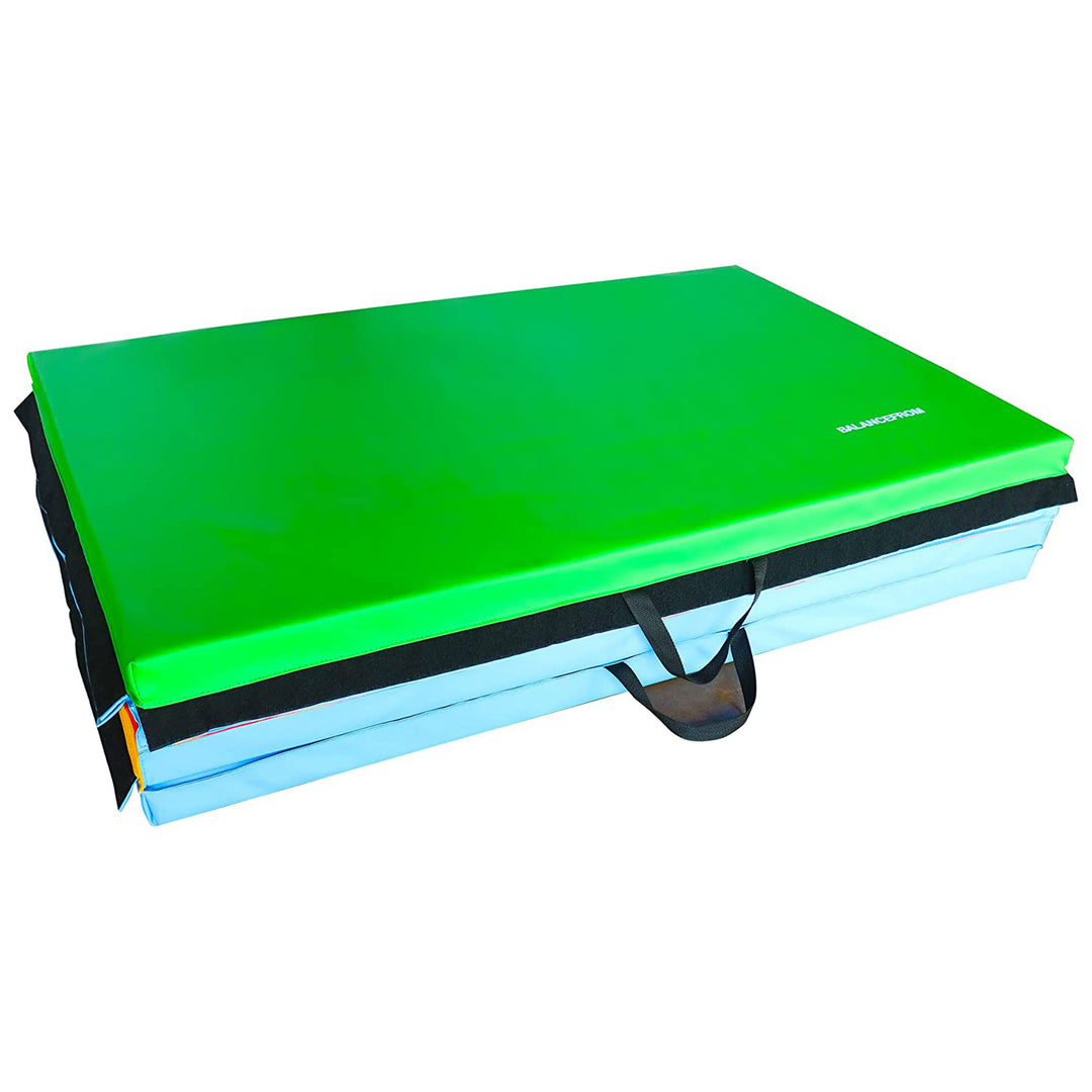 BalanceFrom 4' x 8' x 2" All Purpose Folding Gymnastics Mat, Multi (Open Box)