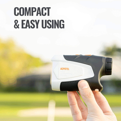 ACPOTEL 650 Yard Golf Laser Rangefinder with Magnification and 4 Modes, White