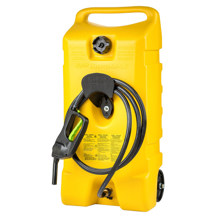 Scepter Flo N' Go 14 Gal Diesel Tank Container Caddy & Pump, Yellow (For Parts) - VMInnovations