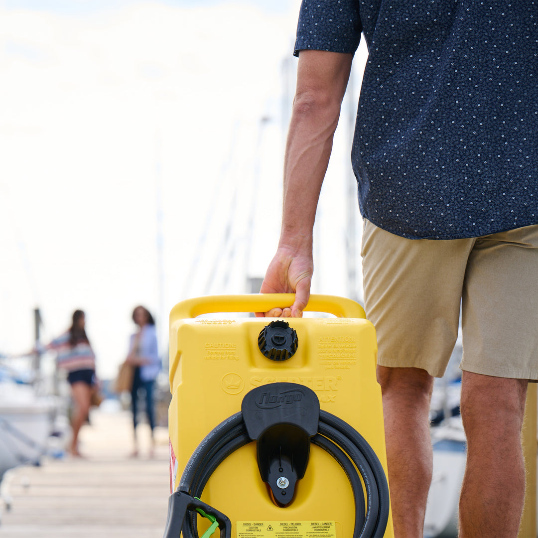 Scepter Flo N' Go 14 Gal Diesel Tank Container Caddy & Pump, Yellow (For Parts)