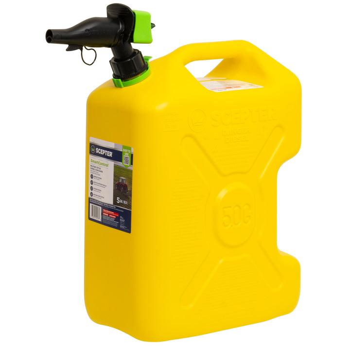 Scepter Dual Handle Diesel Gas Container, 5 Gal/18.9L, Yellow (Open Box) - VMInnovations