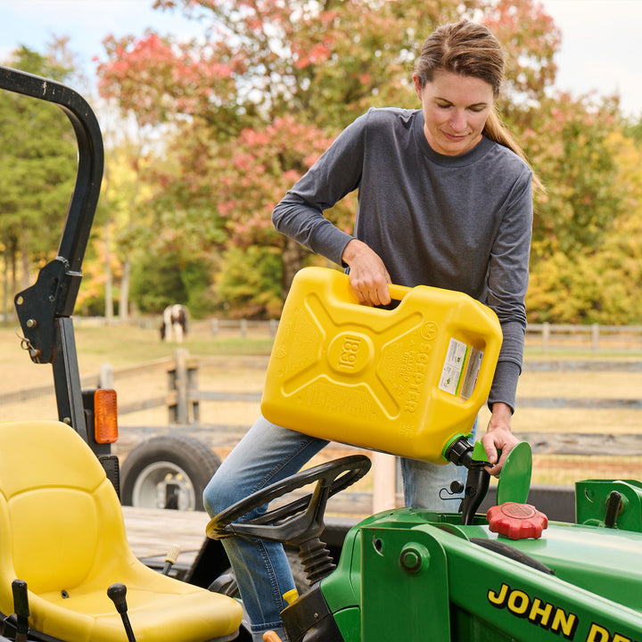 Scepter SmartControl Dual Handle Diesel Gas Container Jug, 5 Gal/18.9L, Yellow