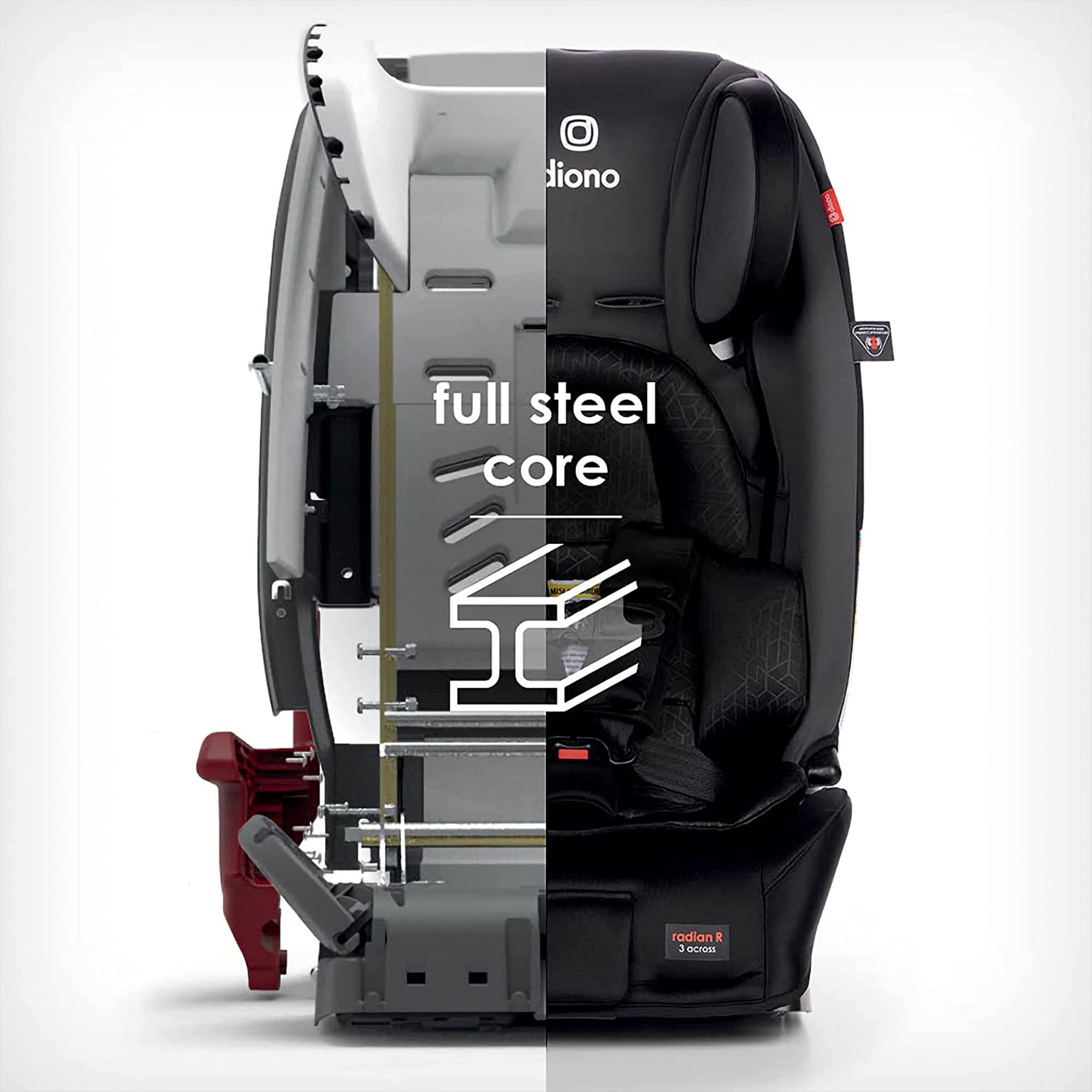 Diono Radian 3RXT Slim Fit Steel Core 4 in 1 Convertible Car Seat, Gray Slate