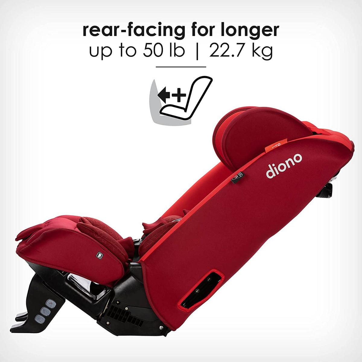 Diono Radian 3RXT Slim Fit Steel Core 4 in 1 Convertible Car Seat, Red Cherry - VMInnovations