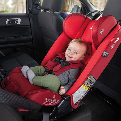 Diono Radian 3RXT Slim Fit Steel Core 4 in 1 Convertible Car Seat, Red Cherry