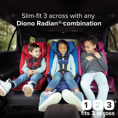 Diono Radian 3RXT Slim Fit Steel Core 4 in 1 Convertible Car Seat, Purple Plum