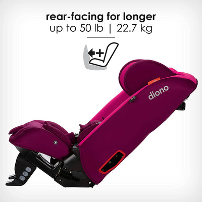 Diono Radian 3RXT Slim Fit Steel Core 4 in 1 Convertible Car Seat, Purple Plum