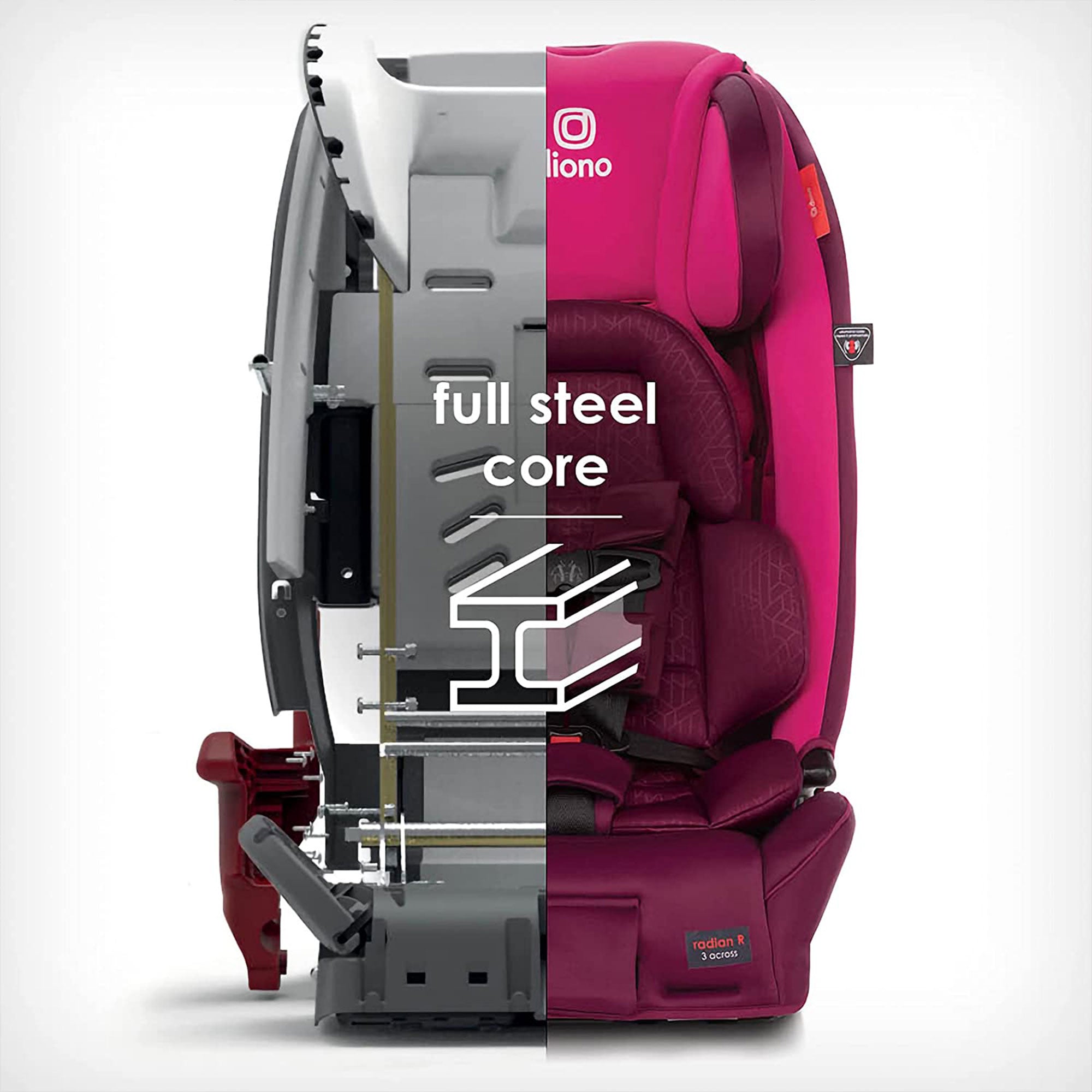 Diono Radian 3RXT Slim Fit Steel Core 4 in 1 Convertible Car Seat, Purple Plum