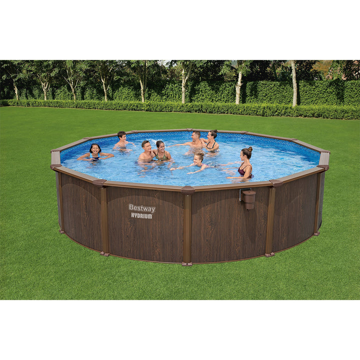 Bestway 18'x52" Steel Wall Above Ground Swimming Pool Set,Brown(For Parts)