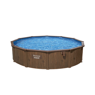 Hydrium 18'x52" Round Steel Wall Above Ground Swimming Pool Set, Brown(Open Box)