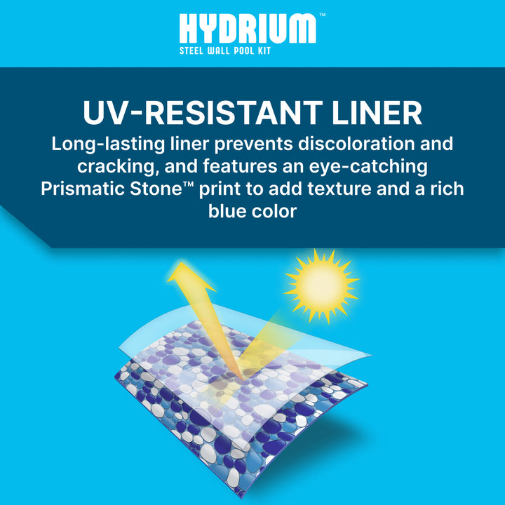 Hydrium 18'x52" Round Steel Wall Above Ground Swimming Pool Set, Brown(Open Box) - VMInnovations