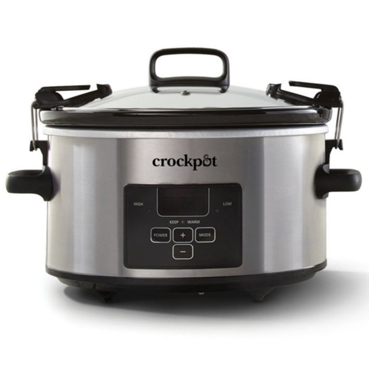 Crock-Pot 4Qt Stainless Steel Cook&Carry  Slow Cooker with Lid (Open Box) - VMInnovations
