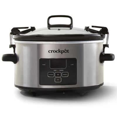 Crock-Pot 4Qt Stainless Steel Cook&Carry  Slow Cooker with Lid (Open Box) - VMInnovations