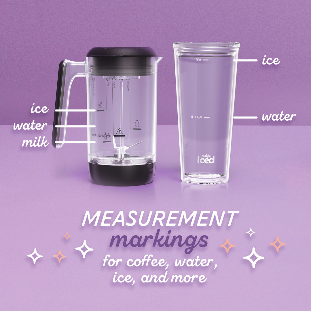 Mr. Coffee Single-Serve Frappe, Iced, and Hot Coffee Maker and Blender, Lavender