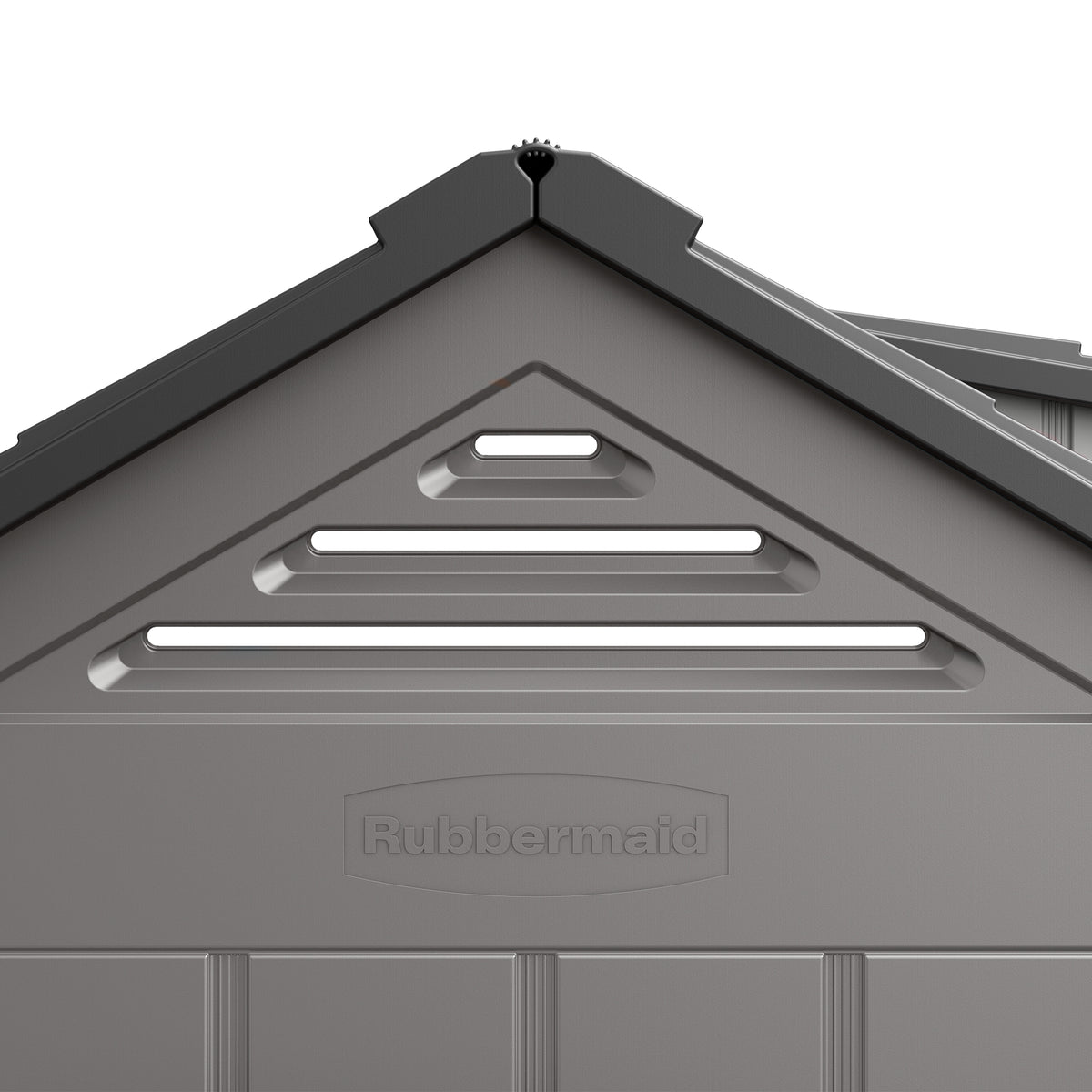 Rubbermaid 7x7 Ft Weather Resistant Resin Backyard Outdoor Storage Shed, Gray - VMInnovations