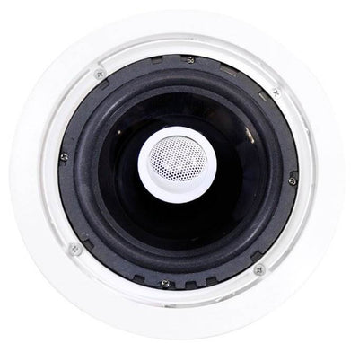 Pyle 6.5" 500W 2-Way Round In-Wall/Ceiling Home Audio Speaker System, White, 4pk - VMInnovations