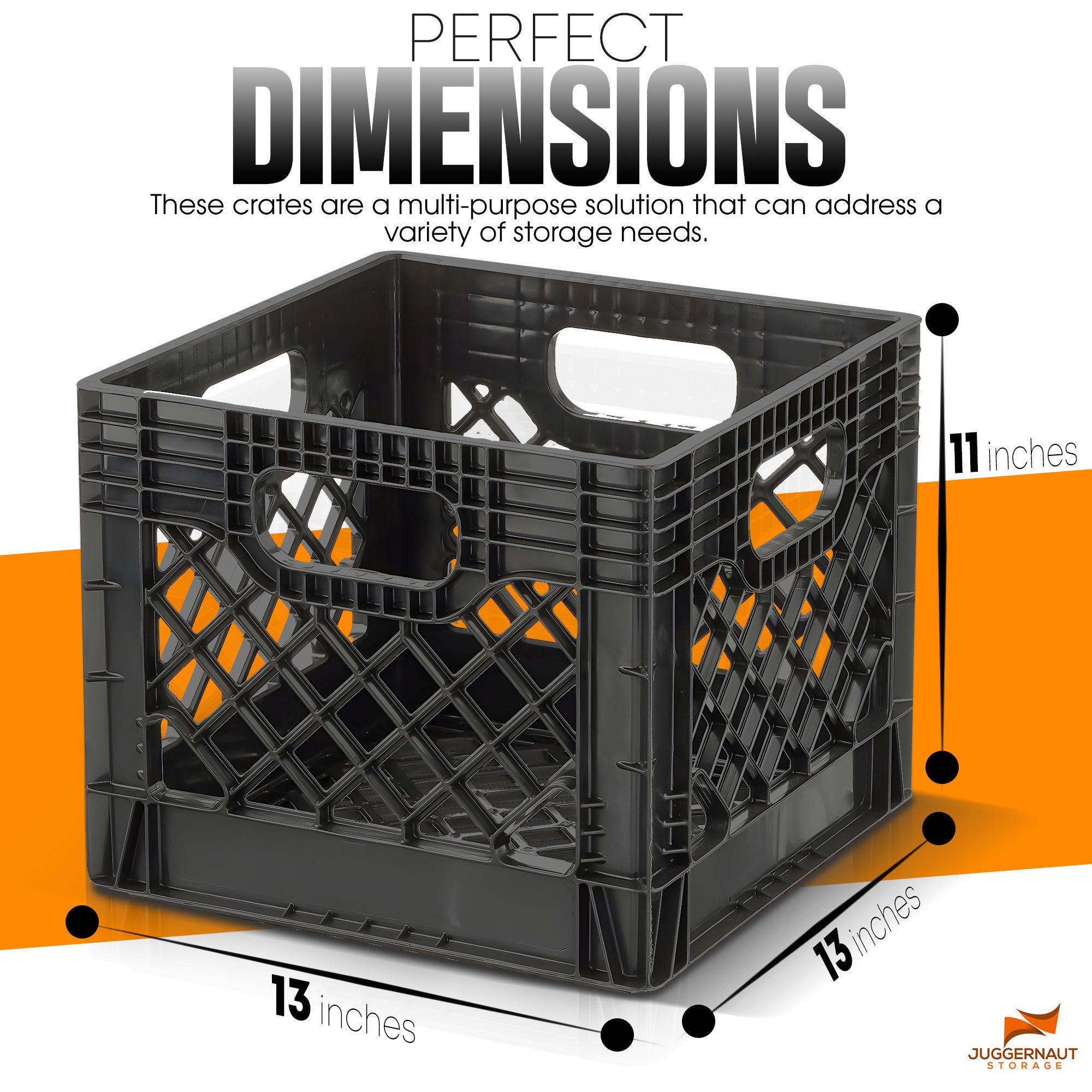 18 Quart Storage Stackable Storage Crate with Handles, Black (2 Pack) (Used) - VMInnovations