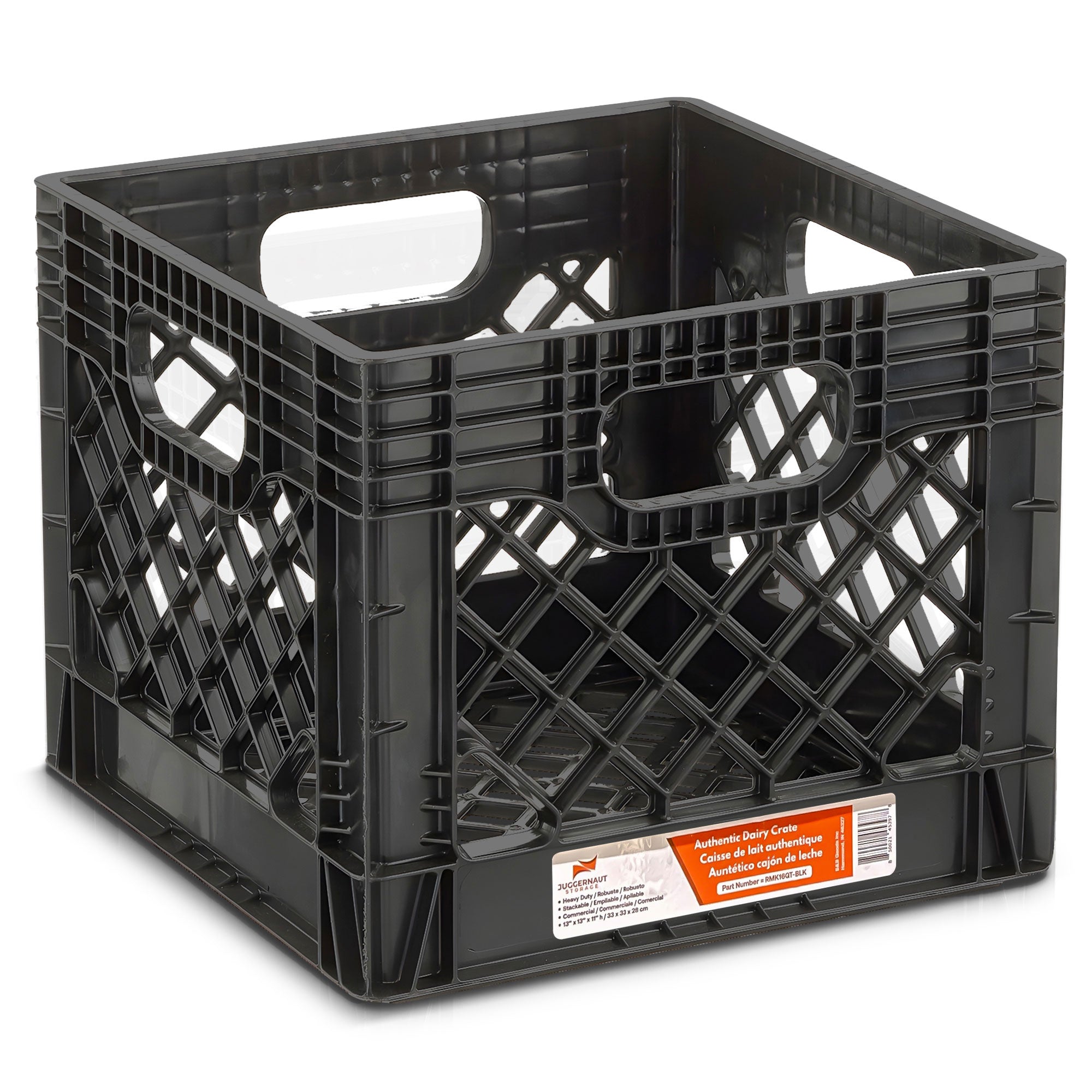 18 Quart Storage Stackable Storage Crate with Handles, Black (2 Pack) (Used) - VMInnovations