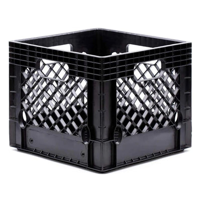 Juggernaut 16 Quart Storage Stackable Storage Crate with Handles, Black (2 Pack)